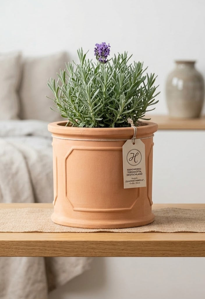 NEU !! Schöner Blumentopf ø ca. 22 cm aus roten Terracotta, Pflanzgefäß Übertopf Terrakotta Garten Deko Rund