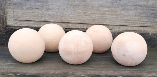 ANGEBOT !! 5 er-Set Kugeln je ø 12 cm aus rötlichen Terracotta Terrakotta Deko Garten