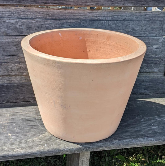 NEU !! Schöner schlichter Blumentopf ø ca. 23 cm aus roten Terracotta, Pflanzgefäß Terrakotta Übertopf Deko Garten