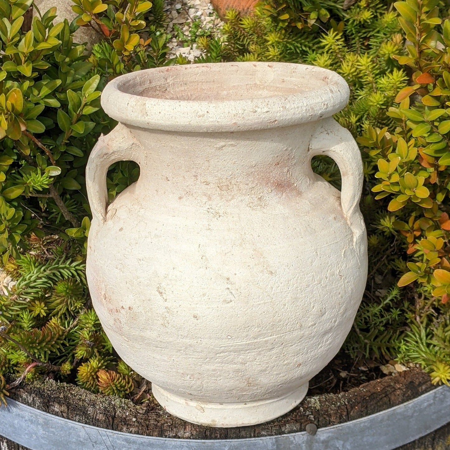 NEU !!!!! Rustikal handgetöpferte bauchige Amphore Krug ca. 23 cm hoch aus Terracotta, Deko, Vase , Mediterran