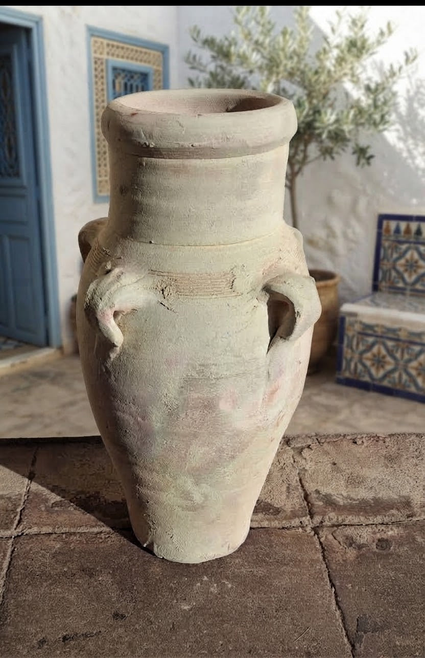 Schöne rustikale Amphore ca. 40 cm hoch mit 4 Henkeln aus Terracotta Terrakotta Vase Wasserlauf...