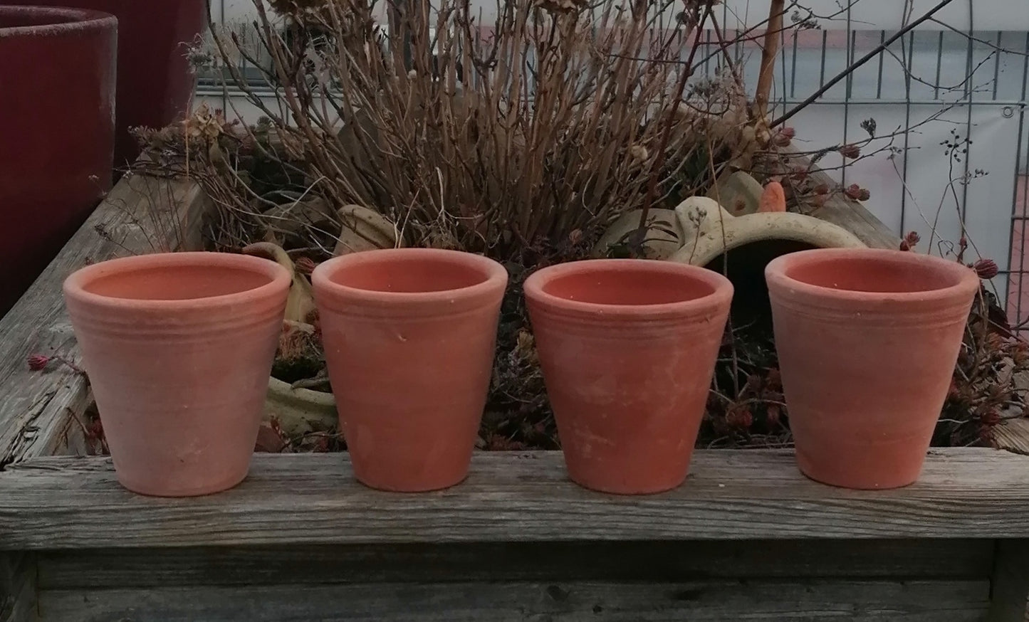 pflanztöpfe ton klein 2.Wahl !! 4er Set Kleine rustikale rote Töpfe ca. 13 cm hoch aus Terra – La  Casa