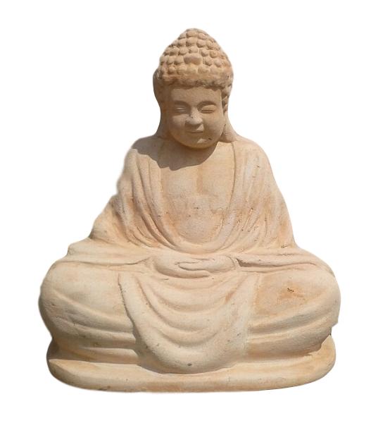Buddha sitzend 30 cm hoch aus Terracotta