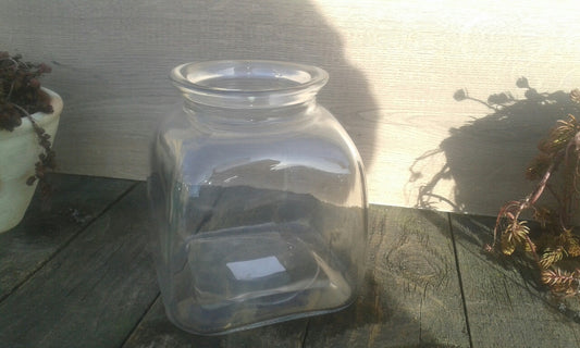 Dekoglas Glasvase Windlicht ca. 18 cm hoch eckig