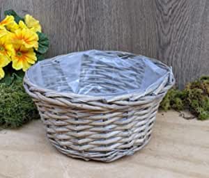 Pflanzkorb Durchmesser ca. 25 cm und ca. 12 cm hoch aus Weide - Naturprodukt