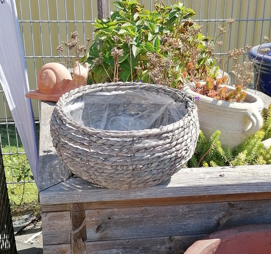 Aktion !! Pflanzkorb Durchmesser ca. 16 cm und ca. 10 cm hoch aus Seegras - Naturprodukt