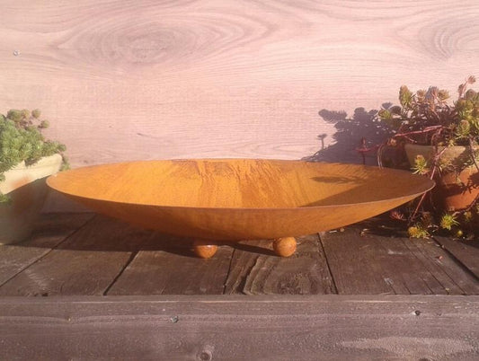 Feuerschale - Rostdekoschale ø 50 cm, 2 mm dick, mit Füßen, extrem stabil aus Metall in Edelrost